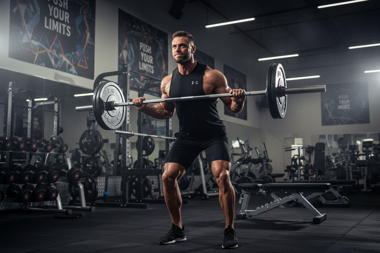 jacked man working out